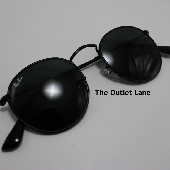 Model Display RayBan Round Metal All Black RB3447 - Picture 5 of 16